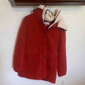 Kookaburra by UGG Red Utility Jacket with Sherpa Lining